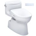 Product Image of WASHLET+ Carolina II One-Piece Elongated 1.28 GPF Toilet and WASHLET+ S7 Contemporary Bidet Seat, Cotton White - MW6444736CEFG#01