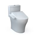 Product Image of WASHLET+ Aquia IV One-Piece Elongated Dual Flush 1.28 and 0.9 GPF Toilet and WASHLET C2 Bidet Seat, Cotton White - MW6463074CEMFGN#01