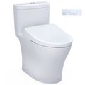 Product Image of WASHLET+ Aquia IV One-Piece Elongated Dual Flush 1.28 and 0.9 GPF Toilet with S7A Contemporary Electric Bidet Seat, Cotton White - MW6464736CEMFGN#01