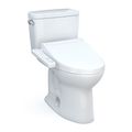 Product Image of Drake WASHLET+ Two-Piece Elongated 1.6 GPF Universal Height TORNADO FLUSH Toilet with C2 Bidet Seat, 10 Inch Rough-In, Cotton White - MW7763074CSFG.10#01