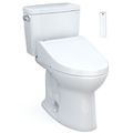 Product Image of Drake WASHLET+ Two-Piece Elongated 1.28 GPF Universal Height TORNADO FLUSH Toilet with C5 Bidet Seat, 10 Inch Rough-In, Cotton White - MW7763084CEFG.10#01