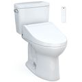 Product Image of Drake WASHLET+ Two-Piece Elongated 1.28 GPF Universal Height TORNADO FLUSH Toilet with C5 Bidet Seat, Cotton White - MW7763084CEFG#01