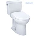 Product Image of Drake WASHLET+ Two-Piece Elongated 1.28 GPF TORNADO FLUSH Toilet and S7 Contemporary Bidet Seat with Auto Flush, Cotton White - MW7764726CEGA#01