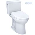 Product Image of Drake WASHLET+ Two-Piece Elongated 1.6 GPF Universal Height TORNADO FLUSH Toilet and S7 Contemporary Bidet Seat with Auto Flush, Cotton White - MW7764726CSFGA#01