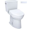 Product Image of Drake WASHLET+ Two-Piece Elongated 1.6 GPF TORNADO FLUSH Toilet with S7 Contemporary Bidet Seat, Cotton White - MW7764726CSG#01