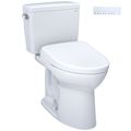Product Image of Drake WASHLET+ Two-Piece Elongated 1.6 GPF TORNADO FLUSH Toilet and S7 Contemporary Bidet Seat with Auto Flush, Cotton White - MW7764726CSGA#01