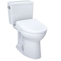 Product Image of Drake WASHLET+ Two-Piece Elongated 1.28 GPF Universal Height TORNADO FLUSH Toilet and S7A Contemporary Bidet Seat with Auto Flush, Cotton White - MW7764736CEFGA#01