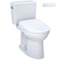 Product Image of Drake WASHLET+ Two-Piece Elongated 1.6 GPF Universal Height TORNADO FLUSH Toilet with S7A Contemporary Bidet Seat, 10 Inch Rough-In, Cotton White - MW7764736CSFG.10#01