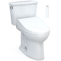 Product Image of Drake Transitional WASHLET+ Two-Piece Elongated 1.28 GPF Universal Height TORNADO FLUSH Toilet with C5 Bidet Seat, Cotton White - MW7863084CEFG.10#01