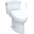 Product Image of Drake Transitional WASHLET+ Two-Piece Elongated 1.28 GPF TORNADO FLUSH Toilet with C5 Bidet Seat, Cotton White - MW7863084CEG#01