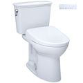 Product Image of Drake Transitional WASHLET+ Two-Piece Elongated 1.28 GPF Universal Height TORNADO FLUSH Toilet with S7 Contemporary Bidet Seat, Cotton White - MW7864726CEFG.10#01