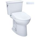 Product Image of Drake Transitional WASHLET+ Two-Piece Elongated 1.28 GPF Universal Height TORNADO FLUSH Toilet and S7 Bidet Seat with Auto Flush, Cotton White - MW7864726CEFGA#01