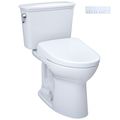 Product Image of Drake Transitional WASHLET+ Two-Piece Elongated 1.28 GPF Universal Height TORNADO FLUSH Toilet with S7A Contemporary Bidet Seat, Cotton White - MW7864736CEFG.10#01