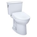 Product Image of Drake Transitional WASHLET+ Two-Piece Elongated 1.28 GPF Universal Height TORNADO FLUSH Toilet with S7A Contemporary Bidet Seat, Cotton White - MW7864736CEFG#01