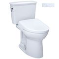 Product Image of Drake Transitional WASHLET+ Two-Piece Elongated 1.28 GPF Universal Height TORNADO FLUSH Toilet and S7A Contemporary Bidet Seat with Auto Flush, Cotton White - MW7864736CEFGA#01