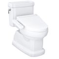 Product Image of WASHLET+ Eco Guinevere Elongated 1.28 GPF Universal Height Toilet with C2 Bidet Seat, Cotton White - MW9743074CEFG#01