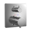 Product Image of Square Thermostatic Mixing Valve with Volume Control Shower Trim, Polished Chrome