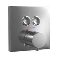 Product Image of Square Thermostatic Mixing Valve with 2 Function Shower Trim, Polished Chrome