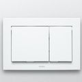 Product Image of Push Plate - Rectangle White Plastic For In Wall Tank System