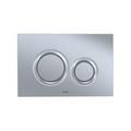 Product Image of Dual Flush Round Push Button Plate For Select Duofit In-wall Tank Unit, Matte Silver - YT930#MS