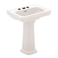 Product Image of LPT532.8N#03 Promenade 8" Center 24" Pedestal Lavatory Sink (Bone)