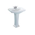 Product Image of LPT780#01 Clayton 1 Hole Pedestal Lavatory Sink (Cotton White)