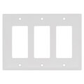 Product Image of 3-Gang Decorator Switch Wall Plate - White