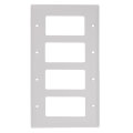 Product Image of 4-Gang Decorator Switch Wall Plate - White