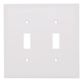 Product Image of 2-Gang Toggle Switch Wall Plate - White