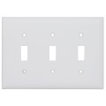 Product Image of 3-Gang Toggle Switch Wall Plate - White