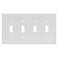 Product Image of 4-Gang Toggle Switch Wall Plate - White
