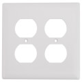 Product Image of 2-Gang Duplex Receptacle Wall Plate - White