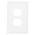 Product Image of 1-Gang Duplex Receptacle Jumbo Wall Plate - White
