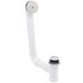 Product Image of Bath Waste T-Waste Full Kit - CP Toe Pop-Up Drain w/ 1 Hole Face Plate (PVC)