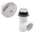 Product Image of Bath Waste T-Waste Half Kit - CP Toe Pop-Up Drain w/ 1 Hole Face Plate (PVC)
