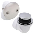 Product Image of Bath Waste Standard Half Kit - CP Toe Pop-Up Drain w/ 2 Hole Face Plate (PVC)