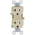 Product Image of Tamper-Resistant Commercial Grade Duplex Receptacle, 20A, 2P - Ivory (125V)