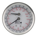 Product Image of 1/4" NPT, 2.5" Face, Temperature & Pressure Gauge (Tridicator)