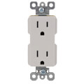 Product Image of Tamper-Resistant Decorator Spec Grade, Back & Side Wired Receptacle, 15A - White (125V)
