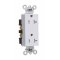 Product Image of Tamper-Resistant Heavy-Duty Decorator Spec Grade, Back & Side Wired Receptacle, 20A, 2P - White (125V)