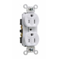 Product Image of Tamper-Resistant Hard Use Spec Grade, Back & Side Wired Receptacle, 15A, 2P - White (125V)