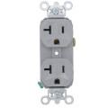 Product Image of Tamper-Resistant Hard Use Spec Grade, Back & Side Wired Receptacle, 20A, 2P - Gray (125V)