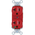 Product Image of Tamper-Resistant Hospital-Grade, Back & Side Wired Duplex Receptacle, 20A, NEMA 5-20R - Red (125V)