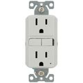 Product Image of Self-Test Tamper-Resistant GFCI Duplex Receptacle, 15A, Slim, 5-15R, Back & Side Wire - 125V (White)