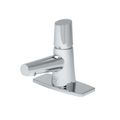 Product Image of LakeCrest Self-Closing Metering Faucet w/ Push Button Handle & 4" Deck Plate, 0.5 GPM (Chrome)