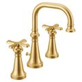 Product Image of Colinet Brushed Gold 2 Handle Bathroom Faucet, Widespread, TS44103BG