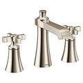 Product Image of Flara 2 Handle High Arc Bathroom Faucet, Cross Handles (Polished Nickel), TS6985NL