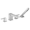 Product Image of 90 Degree 2 Handle Roman Tub Faucet Includes Hand Shower (Chrome), TS914