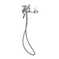 Product Image of Spray Assembly, 8" Wall Mount Base Faucet, VB Outlet, Angled Spray Valve, 68" Flex SS Hose (Polished Chrome), B-0167