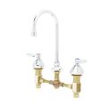 Product Image of Medical Faucet, Concealed Body, Deck Mount, 8" Centers, Rigid/Swivel Gooseneck, Stream Regulator (Chrome), B-0850